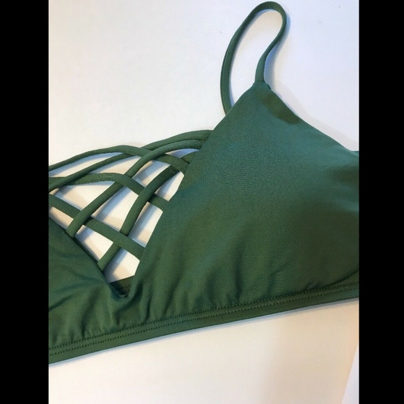 NWT! L Space Jaime Bikini Top Jungle Green Large - Picture 3 of 8